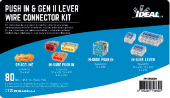 IDEAL 30-5025EU Ideal Push In And Gen II Lever Wire Connector Kit - 80 Pcs
