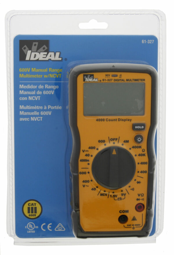 IDEAL 61-327 IDEAL 600V Manual Range Multimeter 7