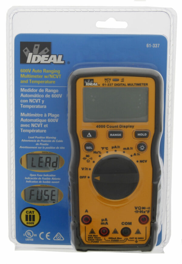 IDEAL 61-337 IDEAL 600V Auto Range Multimeter 7