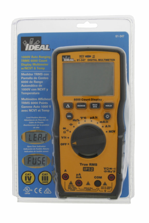 IDEAL 61-347 IDEAL 1000V AC/DC TRMS Multimeter 7