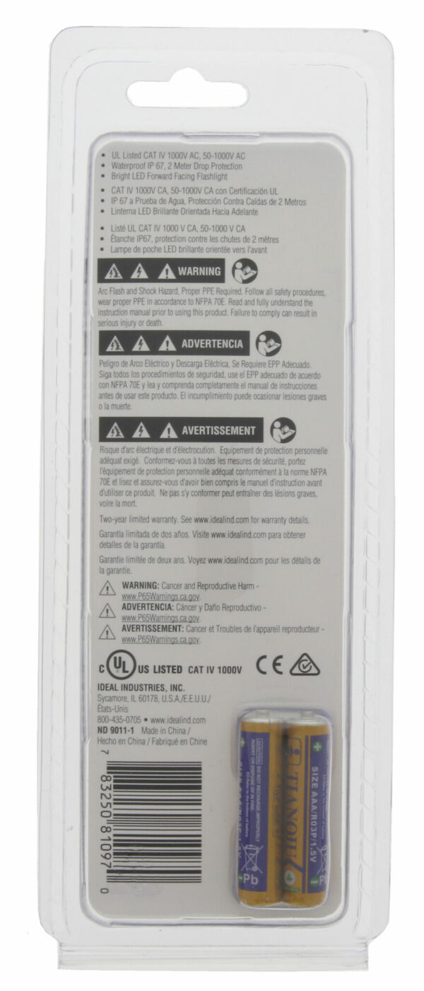 IDEAL 61-647 IDEAL Single Range 50-1000V AC NCVT with Flashlight 6