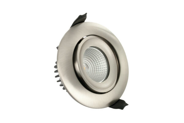 Integral ILDLFR92C015 Integral LED Luxfire Fire Rated Tiltable Downlight - IP65 430Lm 6W 3000K 36° - Satin Nickel 1