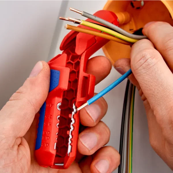 KNIPEX 16 95 02 SB KNIPEX ErgoStrip Universal Stripping Tool for Left-Handers 11