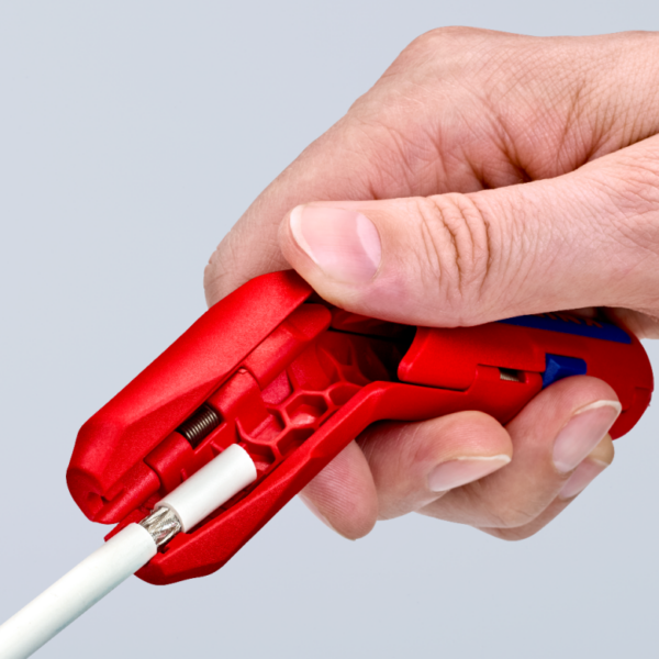 KNIPEX 16 95 02 SB KNIPEX ErgoStrip Universal Stripping Tool for Left-Handers 7