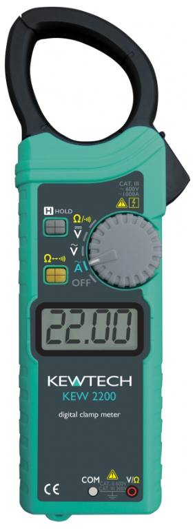 Kewtech KEW2200 Kewtech KEW2200 1000A Digital AC Clamp Meter