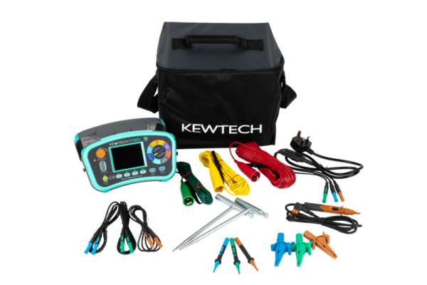 Kewtech KT66ET Kit, KT66DL Multifunction Tester, Earth Spike Kit, 12-in-1 Testing, Loop, RCD, Insulation, Continuity, SPD, EVSE Compatible.