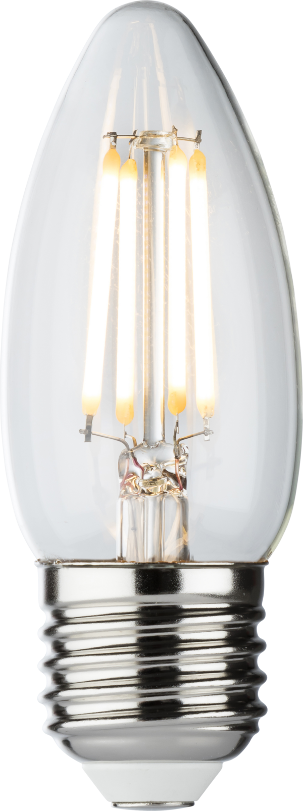 Knightsbridge CLD4AESC Knightsbridge 230V 4W Dimmable LED ES Clear Candle Filament Lamp - 2700K Very Warm White 1