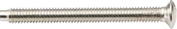 Knightsbridge CSCREW35 Knightsbridge M3.5 x 35mm Raised Head Countersunk Electrical Socket Screw - Nickel Plated - Pack of 100