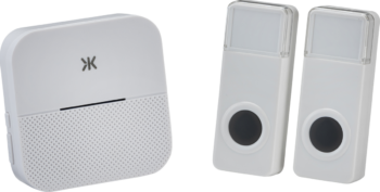 Knightsbridge DC014 Knightsbridge DC014 Wireless Plug-in Dual Entrance Door Chime System - White