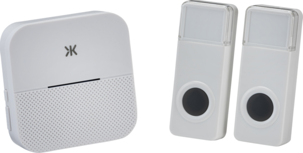 Knightsbridge DC014 Knightsbridge DC014 Wireless Plug-in Dual Entrance Door Chime System - White