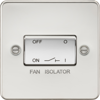 Knightsbridge FP1100PC Knightsbridge Flat Plate 10AX 3 Pole Fan Isolator Switch - Polished Chrome