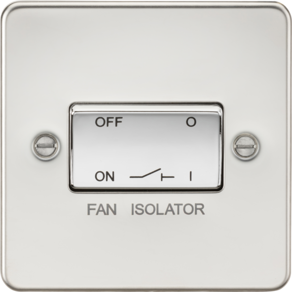 Knightsbridge FP1100PC Knightsbridge Flat Plate 10AX 3 Pole Fan Isolator Switch - Polished Chrome