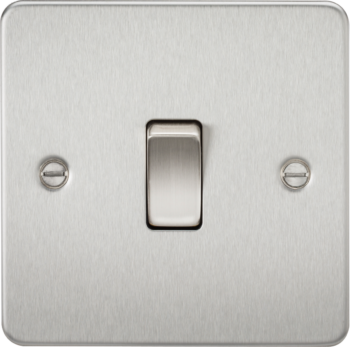 Knightsbridge FP1200BC Knightsbridge Flat Plate 10AX 1G Intermediate Switch - Brushed Chrome