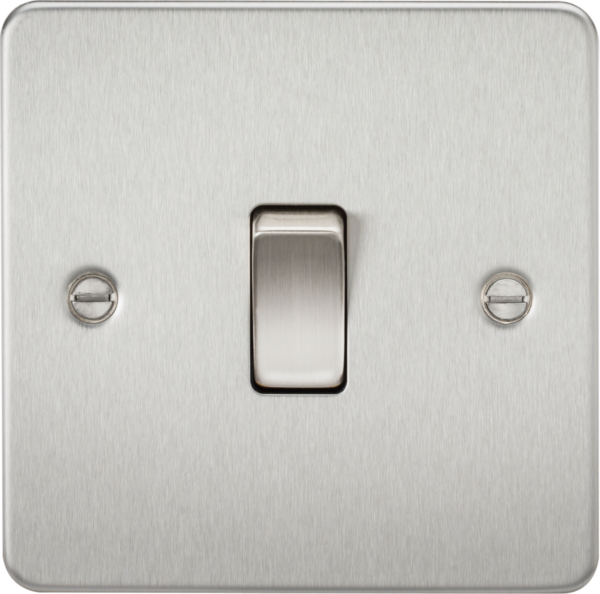 Knightsbridge FP1200BC Knightsbridge Flat Plate 10AX 1G Intermediate Switch - Brushed Chrome