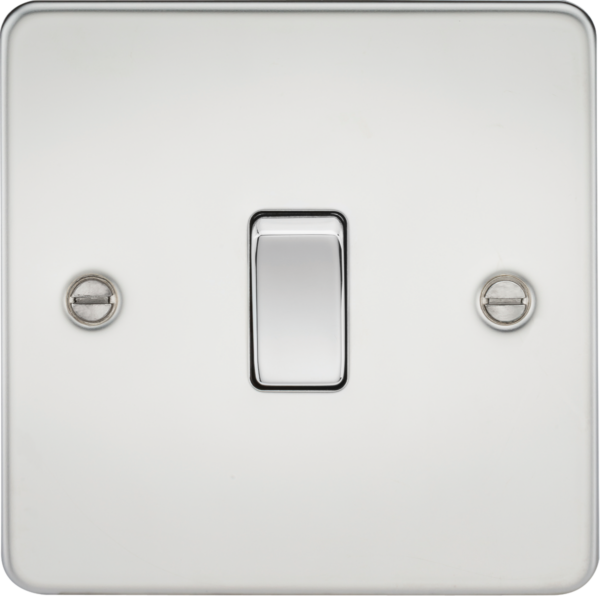 Knightsbridge FP1200PC Knightsbridge Flat Plate 10AX 1G Intermediate Switch - Polished Chrome