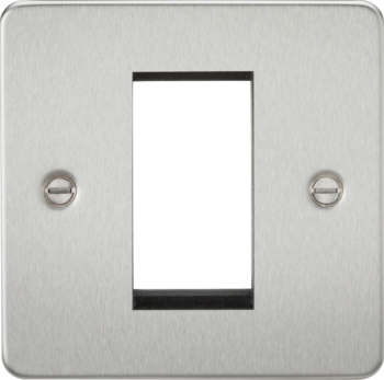 Knightsbridge FP1GBC Knightsbridge Flat Plate 1G Modular Faceplate - Brushed Chrome