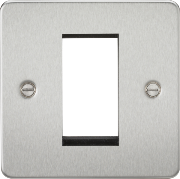 Knightsbridge FP1GBC Knightsbridge Flat Plate 1G Modular Faceplate - Brushed Chrome