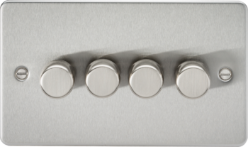 Knightsbridge FP2194BC 4G 2-way 10-200W (5-150W LED) Intelligent dimmer - Brushed Chrome