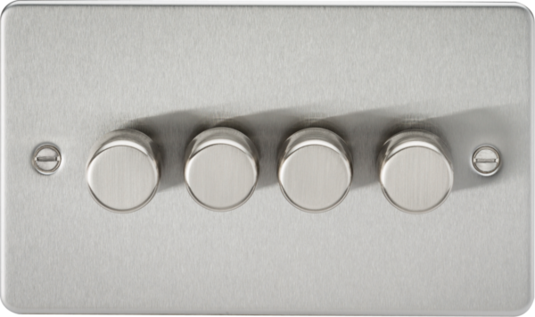 Knightsbridge FP2194BC 4G 2-way 10-200W (5-150W LED) Intelligent dimmer - Brushed Chrome