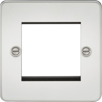 Knightsbridge FP2GPC Knightsbridge Flat Plate 2G Modular Faceplate - Polished Chrome