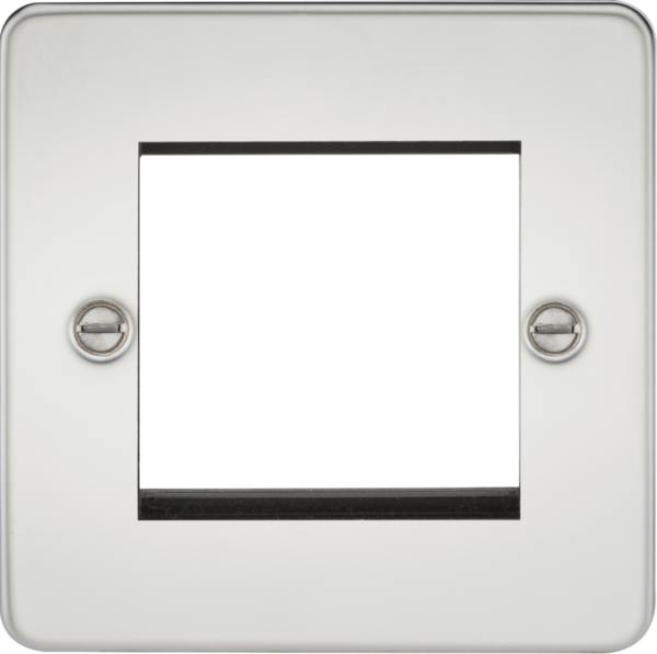 Knightsbridge FP2GPC Knightsbridge Flat Plate 2G Modular Faceplate - Polished Chrome