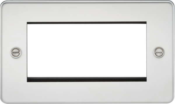 Knightsbridge FP4GPC Knightsbridge Flat Plate 4G Modular Faceplate - Polished Chrome