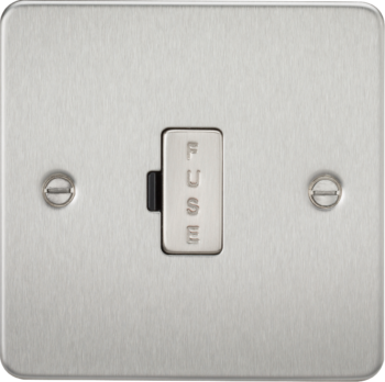 Knightsbridge FP6000BC Knightsbridge Flat Plate 13A Fused Spur Unit - Brushed Chrome