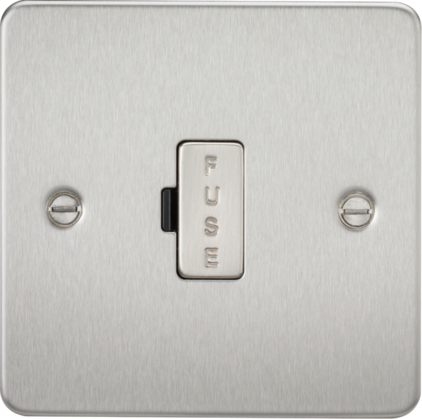 Knightsbridge FP6000BC Knightsbridge Flat Plate 13A Fused Spur Unit - Brushed Chrome