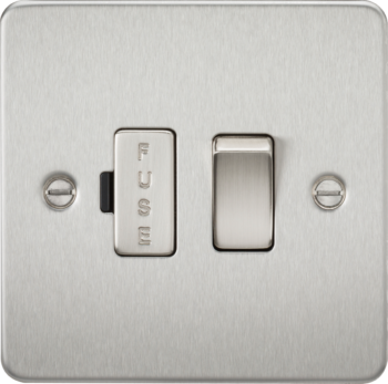 Knightsbridge FP6300BC Knightsbridge Flat Plate 13A Switched Fused Spur Unit - Brushed Chrome