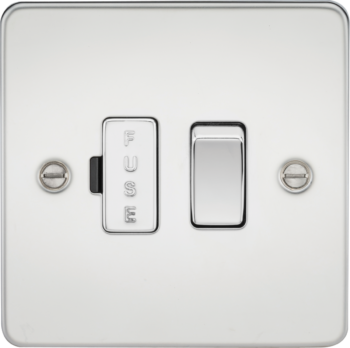 Knightsbridge FP6300PC Knightsbridge Flat Plate 13A Switched Fused Spur Unit - Polished Chrome