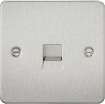 Knightsbridge FP7300BC Knightsbridge Flat Plate Telephone Master Socket - Brushed Chrome