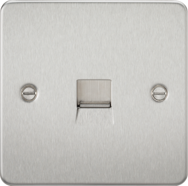 Knightsbridge FP7300BC Knightsbridge Flat Plate Telephone Master Socket - Brushed Chrome