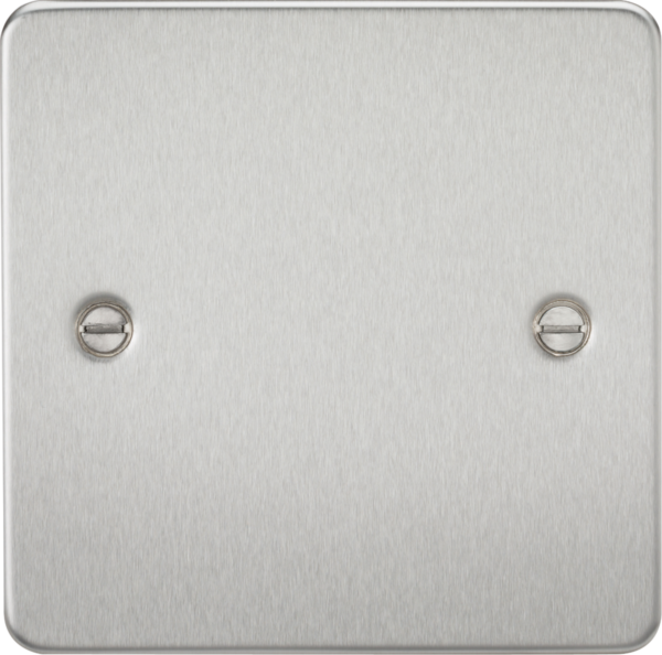 Knightsbridge FP8350BC Knightsbridge Flat Plate 1G Blanking Plate - Brushed Chrome