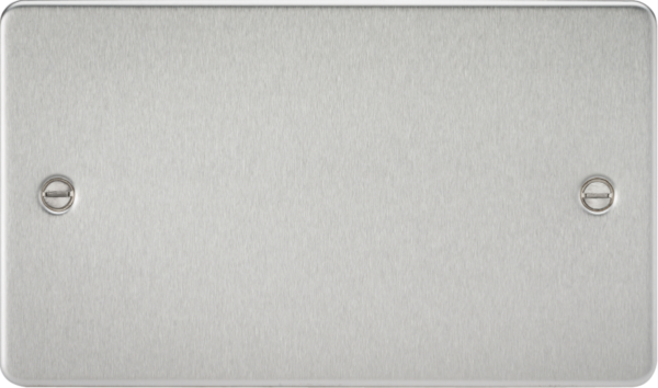 Knightsbridge FP8360BC Knightsbridge Flat Plate 2G Blanking Plate - Brushed Chrome