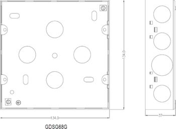 Knightsbridge GDSG68G Knightsbridge 6-8G 35mm Galvanised Steel Box 2