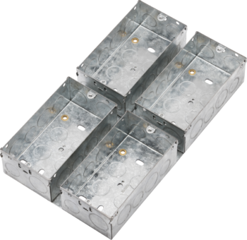 Knightsbridge GSK298MM Knightsbridge 47mm Galvanised Steel Box for Combination Multimedia Plate 1