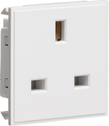 Knightsbridge NET13WH Knightsbridge 13A 1G Unswitched Socket Module 50 x 50mm - White