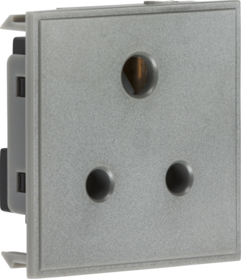 Knightsbridge NET5AGY Knightsbridge 5A Unswitched Round Socket Module 50 x 50mm - Grey