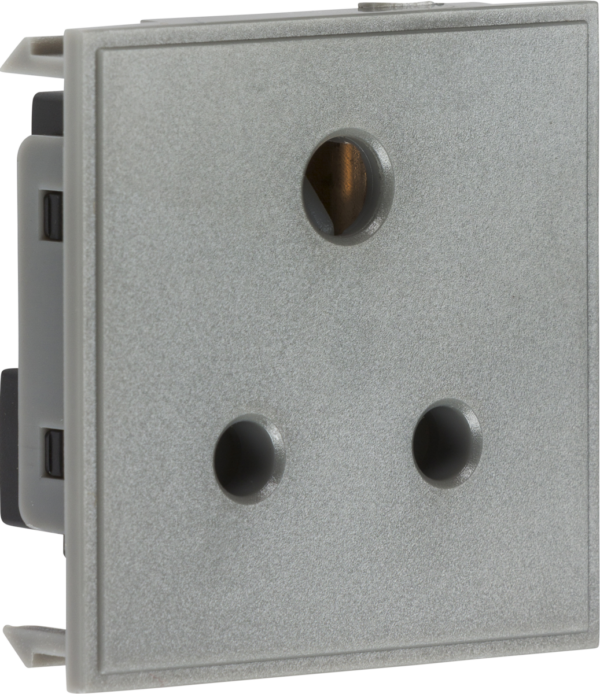 Knightsbridge NET5AGY Knightsbridge 5A Unswitched Round Socket Module 50 x 50mm - Grey