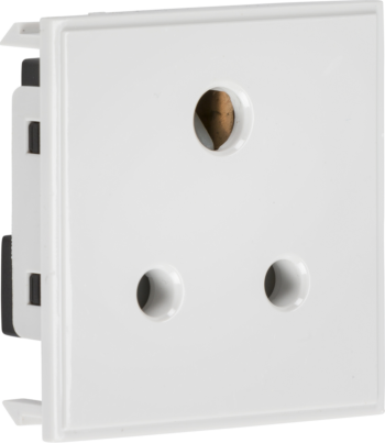 Knightsbridge NET5AWH Knightsbridge 5A Unswitched Round Socket Module 50 x 50mm - White