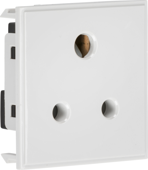 Knightsbridge NET5AWH Knightsbridge 5A Unswitched Round Socket Module 50 x 50mm - White