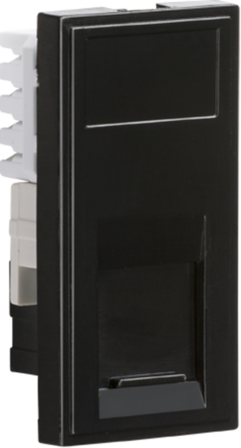 Knightsbridge NETCAT6BK Knightsbridge UTP CAT6 RJ45 Outlet Module 25 x 50mm - Black