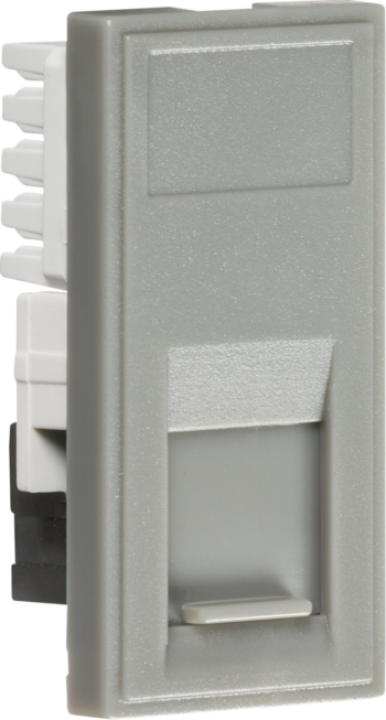 Knightsbridge NETCAT6GY Knightsbridge UTP CAT6 RJ45 Outlet Module 25 x 50mm - Grey