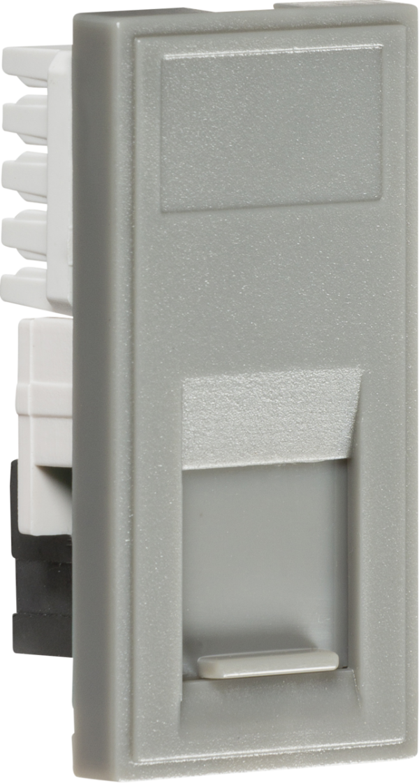 Knightsbridge NETCAT6GY Knightsbridge UTP CAT6 RJ45 Outlet Module 25 x 50mm - Grey