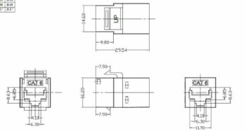 Knightsbridge NETRJC6 Knightsbridge UTP CAT6 RJ45 In-Line Coupler 2
