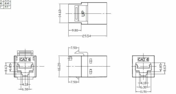 Knightsbridge NETRJC6 Knightsbridge UTP CAT6 RJ45 In-Line Coupler 2