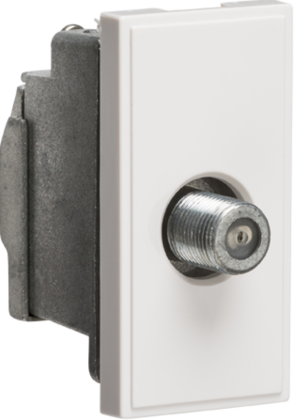 Knightsbridge NETSATSWH Knightsbridge Screened SAT TV Outlet Module 25 x 50mm - White
