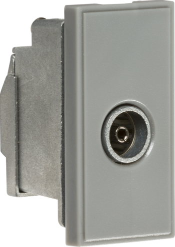 Knightsbridge NETTVSGY Knightsbridge Screened TV Outlet 25 x 50mm - Grey