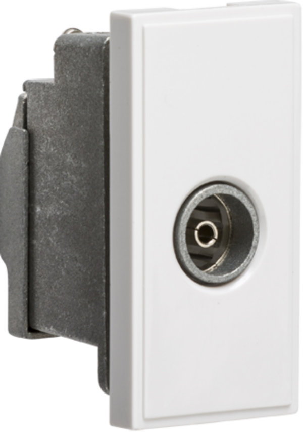 Knightsbridge NETTVSWH Knightsbridge Screened TV Outlet 25 x 50mm - White