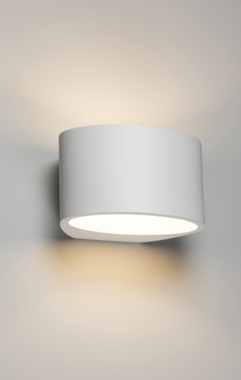 Knightsbridge PWL3 Knightsbridge 230V G9 40W Curved Up and Down Plaster Wall Light 200mm